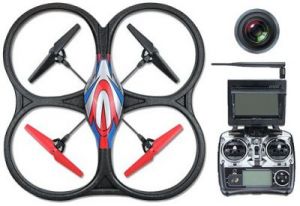Quadcopter V666 2.4GHz (kamera HD 720p, FPV 5.8GHz, 6-osiowy GYRO, karta pamięci 4GB, zasięg 150m)