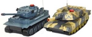 Zestaw wzajemnie walczących czołgów German Tiger i Abrams RTR 1:32
